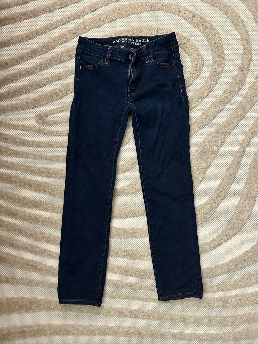 American Eagle Jegging Crop Jeans Size 0 Dark Wash Super Stretch Skinny